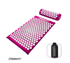 Массажный коврик Easyfit с подушкой (аппликатор Кузнецова) + чехол Фиолетовый
