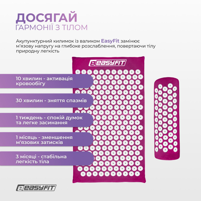 швидка доставка масажний килимок Easyfit фіолетовий