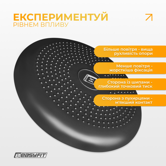 выгодная стоимость балансировочная подушка массажная EasyFit Balance Cushion-A черная