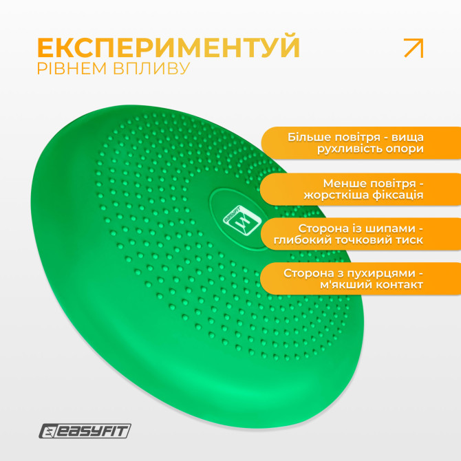 выгодная стоимость балансировочная подушка массажная EasyFit Balance Cushion-A зеленая
