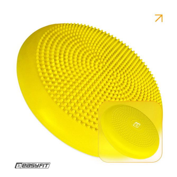 Балансировочная подушка массажная EasyFit Balance Cushion-A желтая