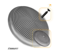 Балансировочная подушка массажная EasyFit Balance Cushion-A серая + насос