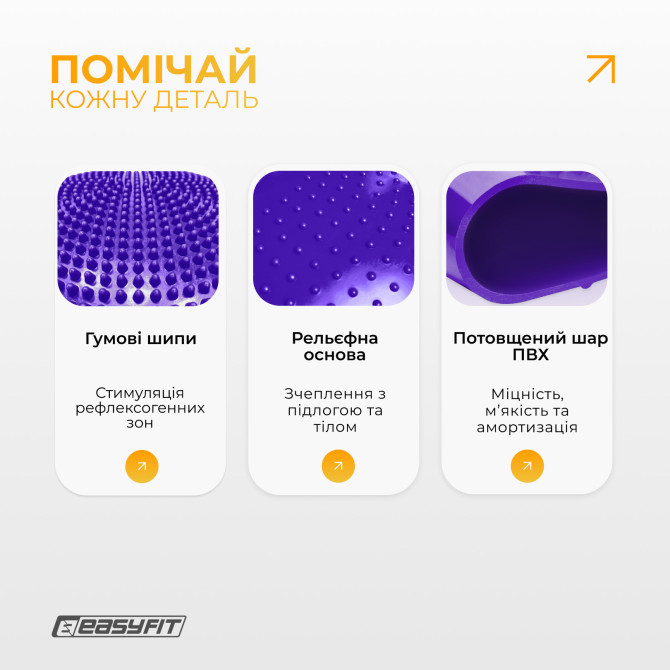 ціна балансувальна подушка масажна EasyFit Balance Cushion-A фіолетова