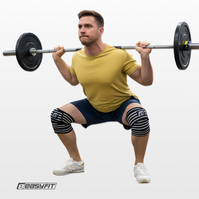 бинт для присідань EasyFit фіксатор колінного суглоба купити за доступною ціною Київ