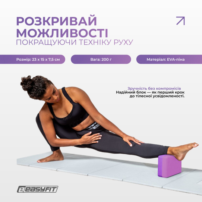 цена блок для йоги EasyFit polarity (рadma)