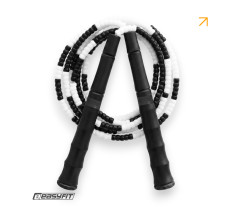  Бісерна скакалка EasyFit FreeRope 2,7 м (чорно-біла)