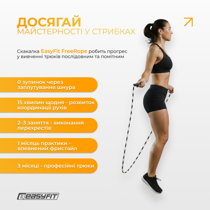 выгодная стоимость на бисерная скакалка EasyFit FreeRope 2,7 мбисерная скакалка EasyFit FreeRope 2,7 м