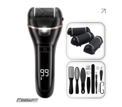 Електрична пемза для п’ят EasyFit з набором 10 предметів, 3 насадки