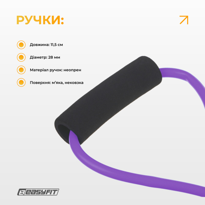 отовая цена на эспандер EasyFit восьмерка трубчатый фиолетовый