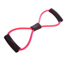 Эспандер EasyFit восьмерка трубчатый розовый
