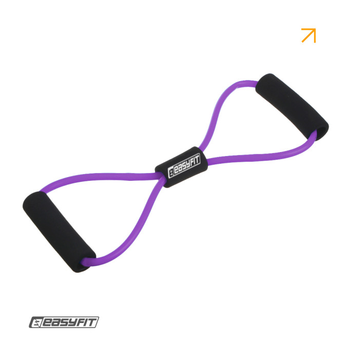 эспандер EasyFit восьмерка трубчатый фиолетовый