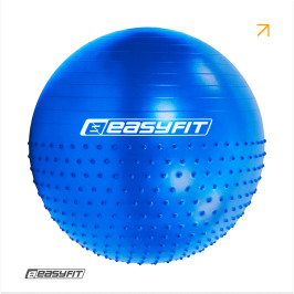 Фитбол 85 см EasyFit Hybrid синий (фитбол полумассажный)