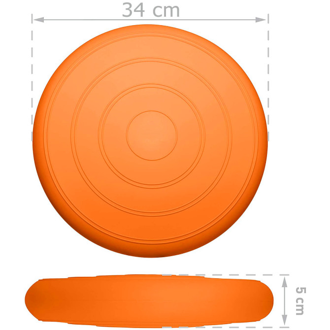Балансировочная массажная подушка гладкая EasyFit Balance Cushion Оранжевый