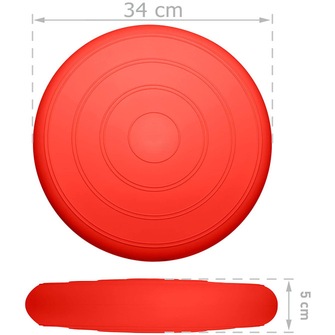 Балансировочная массажная подушка гладкая EasyFit Balance Cushion Красный