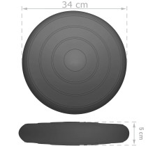 Балансировочная массажная подушка гладкая EasyFit Balance Cushion Серый