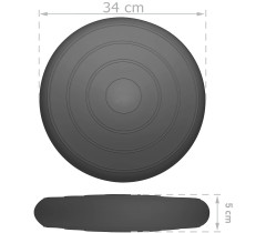 Балансувальна масажна подушка гладка EasyFit Balance Cushion Сірий