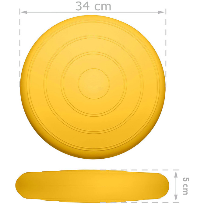 Балансировочная массажная подушка гладкая EasyFit Balance Cushion Желтый