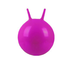 М'яч для фітнесу EasyFit 45 см із ріжками рожевий
