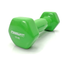 Гантель для фитнеса 1.0 кг EasyFit с виниловым покрытием салатовая