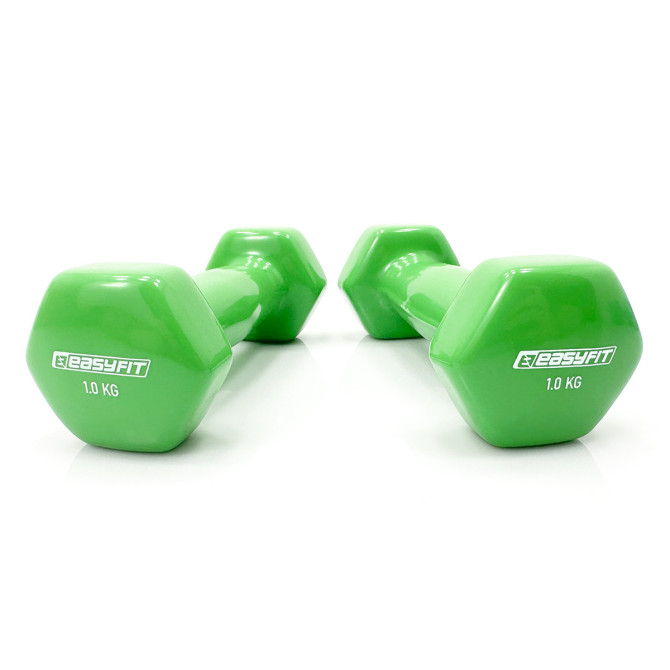купить виниловая гантель для фитнеса 1.0 кг EasyFit салатовая