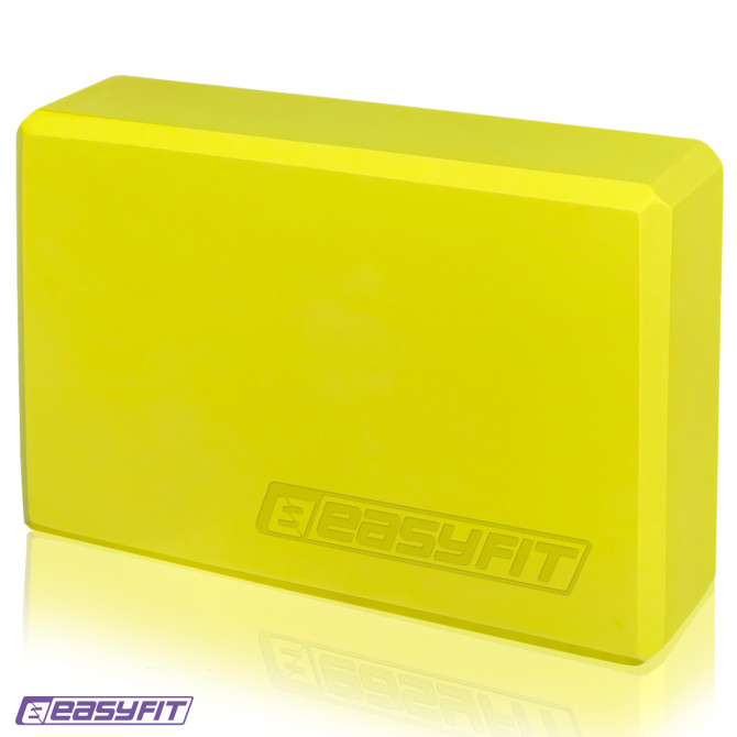 блок для йоги EasyFit EVA желтый