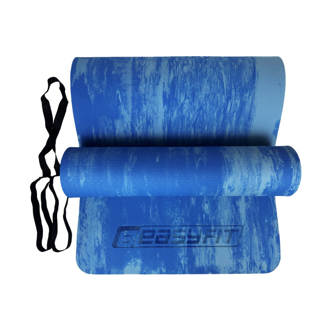 Коврик для йоги и фитнеса EasyFit s-EVA Mat 8 мм Синий