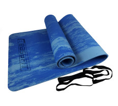 Коврик для йоги и фитнеса EasyFit s-EVA Mat 8 мм Синий