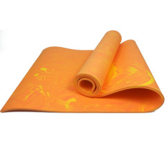 Коврик для йоги и фитнеса EasyFit PER Premium Mat 8 мм Оранжевый