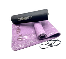 Коврик для йоги и фитнеса EasyFit PER Premium Mat 8 мм + Чехол фиолетовый