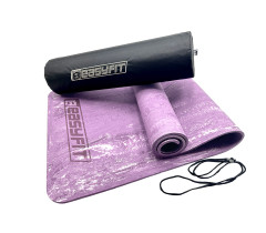 Килимок для йоги та фітнеса EasyFit PER Premium Mat 8 мм + Чохол фіолетовий
