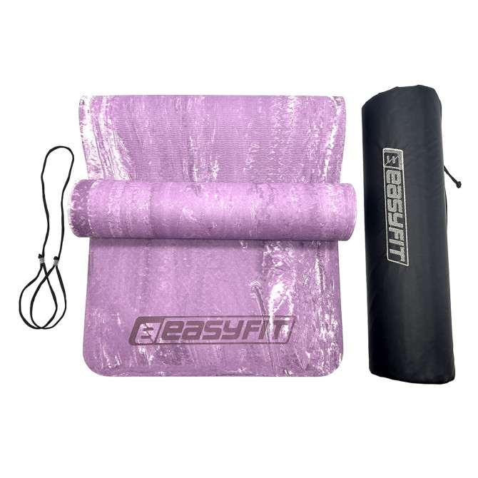 Заказать коврик для йоги и фитнеса EasyFit PER Premium Mat 8 мм фиолетовый + чехол