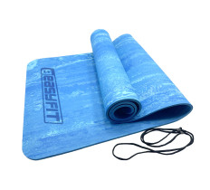 Коврик для йоги и фитнеса EasyFit PER Premium Mat 8 мм Синий