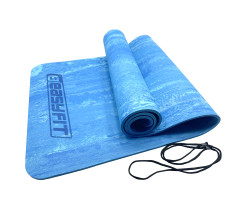 Килимок для йоги та фітнеса EasyFit PER Premium Mat 8 мм Синій