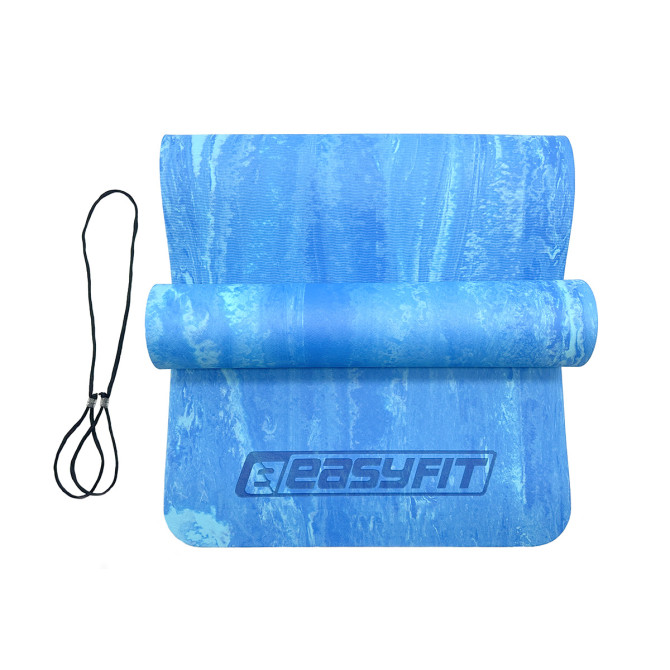 купить коврик для йоги и фитнеса EasyFit PER Premium Mat 8 мм синий