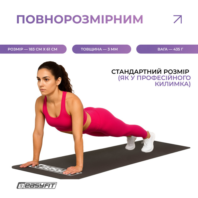 цена на коврик для фитнеса EasyFit EVA 3 мм (черный)