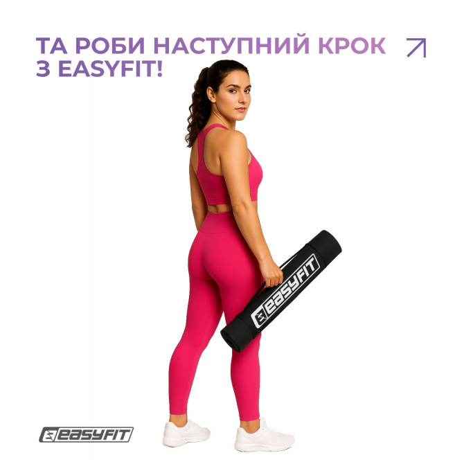 износоустойчивый коврик для фитнеса EasyFit EVA 3 мм (черный)