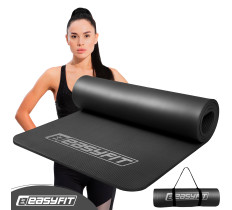 Коврик для фитнеса и йоги EasyFit NBR 10 мм Черный