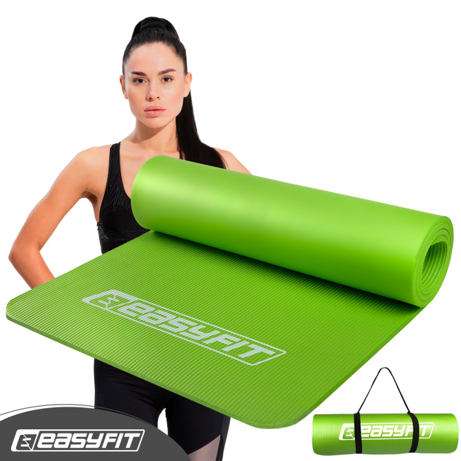 килимок для йоги та фітнесу EasyFit NBR 10 мм зелений