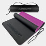 коврик для йоги и фитнеса EasyFit TPE+TC 6 мм с чехлом черный-фиолетовый