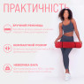  быстрая доставка коврик для йоги и фитнеса EasyFit TPE+TC 6 мм с чехлом красный-черный