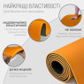 стоимость на коврик для йоги и фитнеса EasyFit TPE+TC 6 мм с чехлом оранжевый-черный