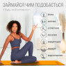 купить коврик для йоги и фитнеса EasyFit TPE+TC 6 мм с чехлом оранжевый-черный