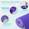  стоимость на коврик для йоги и фитнеса EasyFit TPE+TC 6 мм с чехлом сиреневый-св.сиреневый
