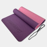 коврик для йоги и фитнеса EasyFit TPE+TC 6 мм фиолетовый-розовый