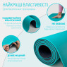 купить коврик для йоги и фитнеса EasyFit TPE+TC 6 мм двухслойный мятный-черный