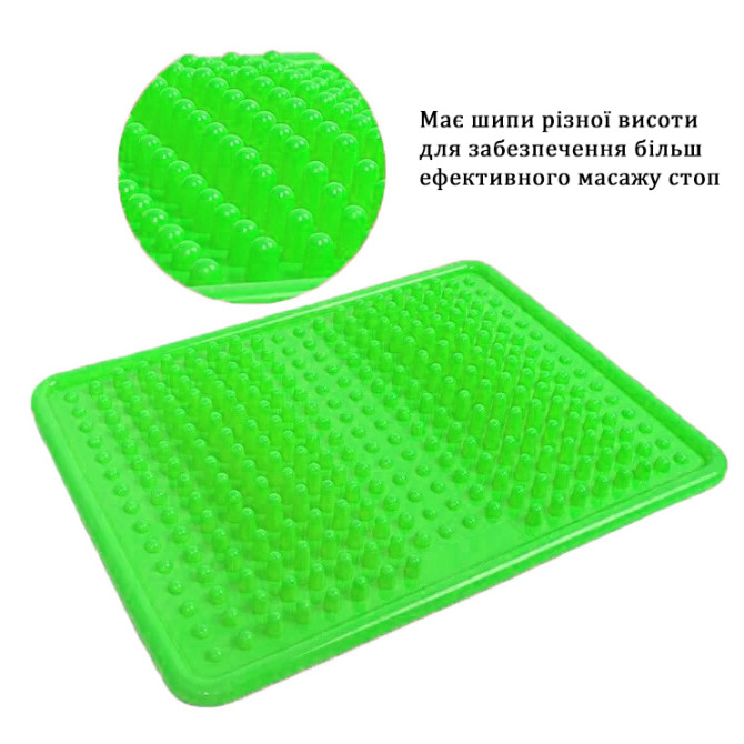 ціна ортопедический массажный коврик для стоп EasyFit Acupoint зеленый 