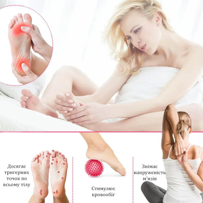 доставка масажний м'ячик EasyFit Goober з шипами фіолетовий