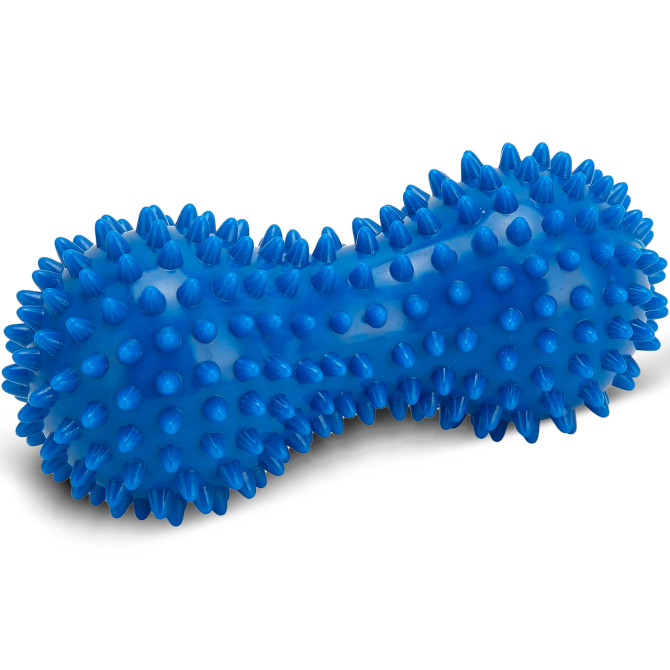 масажний м'ячик EasyFit Goober з шипами синій