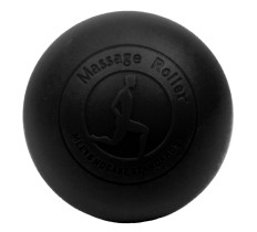 Массажный мячик EasyFit каучук 6.5 см черный