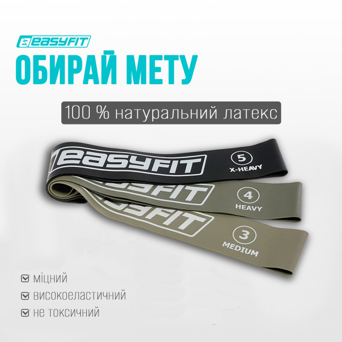 заказать резинки для фитнеса EasyFit набор 3 шт